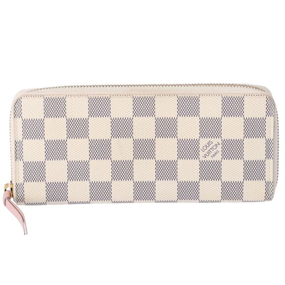 Louis Vuitton Clemence Damier Azur Long Wallet N61264 Rose Ballerine - Picture 1 of 5